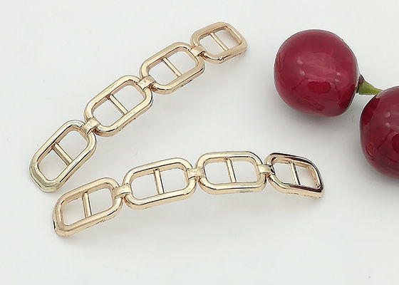 China 70*11MM Decorative Shoe Buckles With Four Ring Clasp Belt Shaped Die - Casting supplier