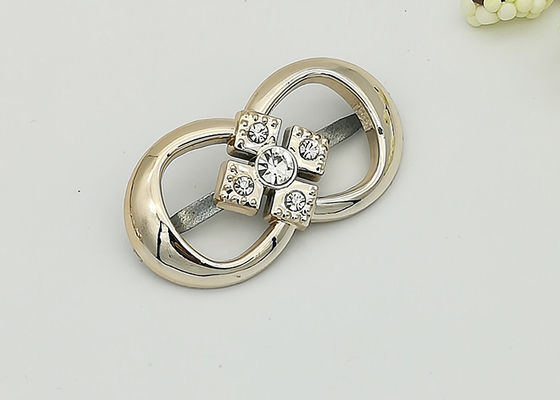 China Crystal Ornament Plastic Shoe Buckles 45*24MM Different Sizes Customized supplier