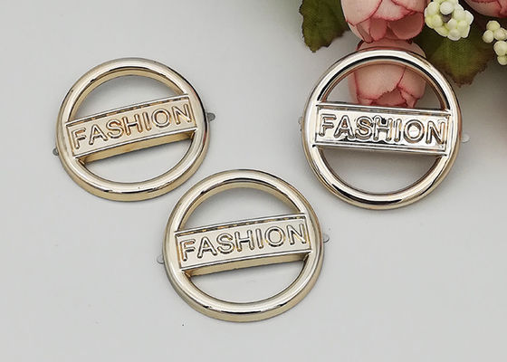 China Round Fashion Resistant Ladies Shoe Buckles Replacement Customized Logo supplier