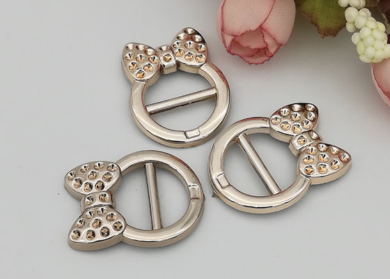 China Fashion Accessories Plastic Shoe Buckles With Bow , Decorative Shoe Buckles supplier
