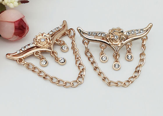 China Corrosion Resistant Customized Shoe Accessories Chains For Gifts Shoe , Ladies Shoe supplier