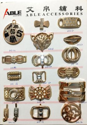 China Decorative Silver Color Small Metal Shoe Buckle , Dress Shoe Clips A11 A12 supplier
