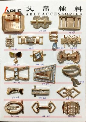 China Small Custom Made Brand Zinc Alloy Buckle , Metal Shoe Buckles With Plating supplier