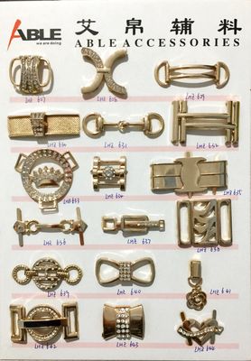 China Women Custom Made Metal Shoe Buckles Shoes Accessories For OEM Designs supplier