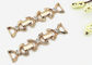 Zinc Alloy Shoe Accessories Chains With Crystal Ornaments Suitable For Girl Shoes supplier