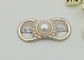 Pearl Clip On Shoe Ornaments Dance Shoe Buckles Environmental Plated Hardwearing supplier