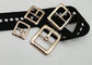 Rectangle Shaped Metal Shoe Buckles Single Prong Pin Structure Simple Style supplier