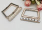 55*60MM Different Sizes Antique Shoe Buckles Customized With Rhinestone supplier