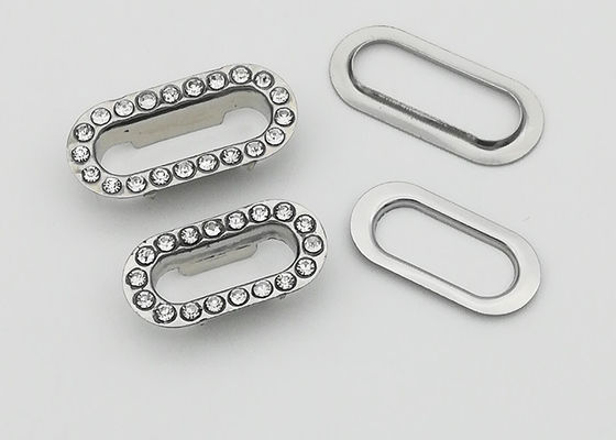 China Oval Shaped Metal Shoelace Eyelets For Canvas Clothes Leather Self Backing Purse supplier