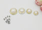 Semicircular Pearl Decorative Rivet Heads Abrasion Resistant Environmental Plated supplier